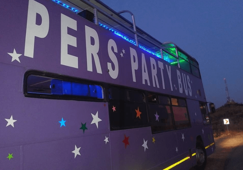 Party on the purple bus